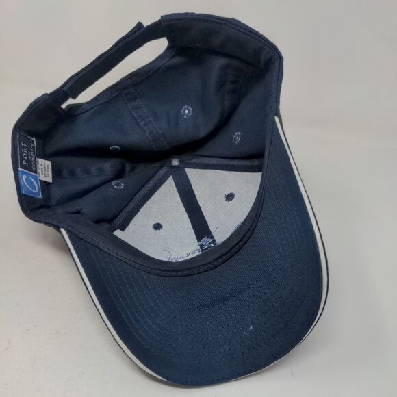 Port & Company Men's Strapback Hat Blue Adjustable Emerson Network Power Logo - Picture 6 of 8